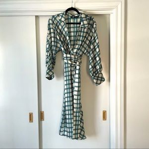 Zara plaid wrap dress with self belt. Size large.
